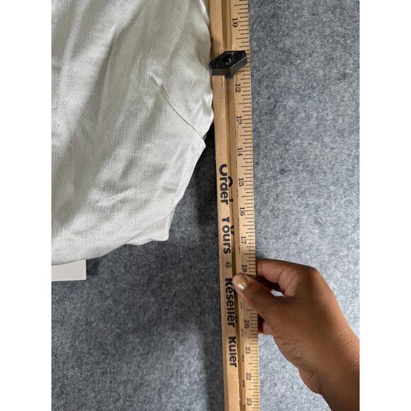 Zara Blouse Women Medium White Tie Shoulder Cropped Satin Coquette Feminine - Picture 6 of 8